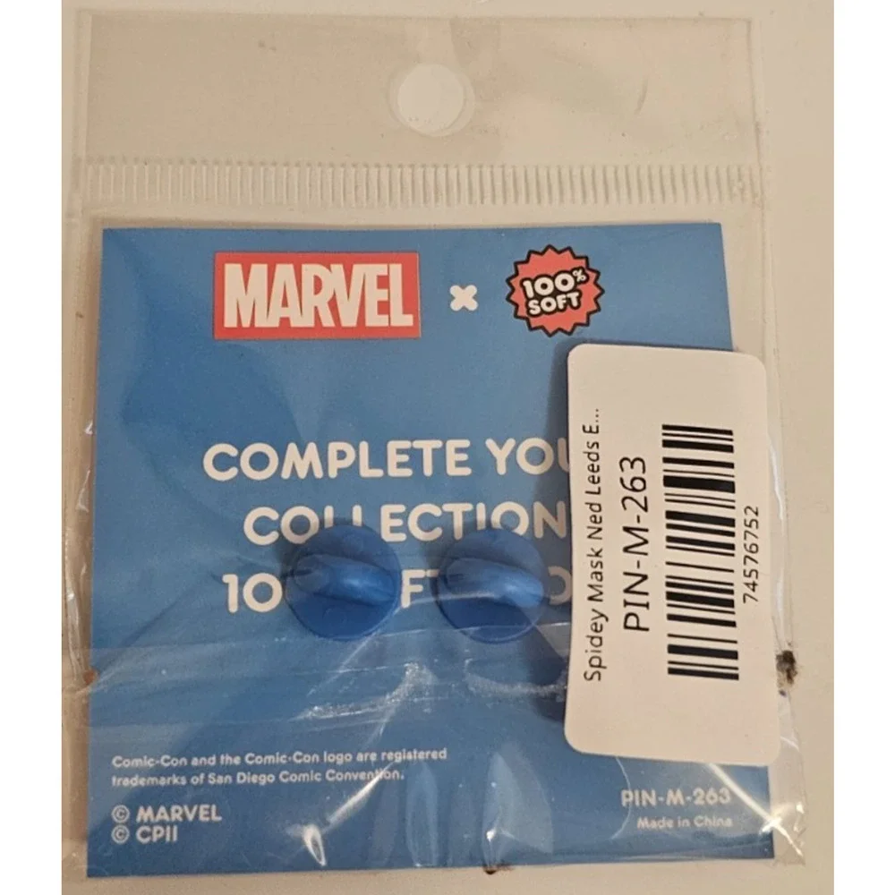 SDCC 2026 100% Soft Spider-Man: Homecoming Spidey Mask Ned Leeds Exclusive Pin